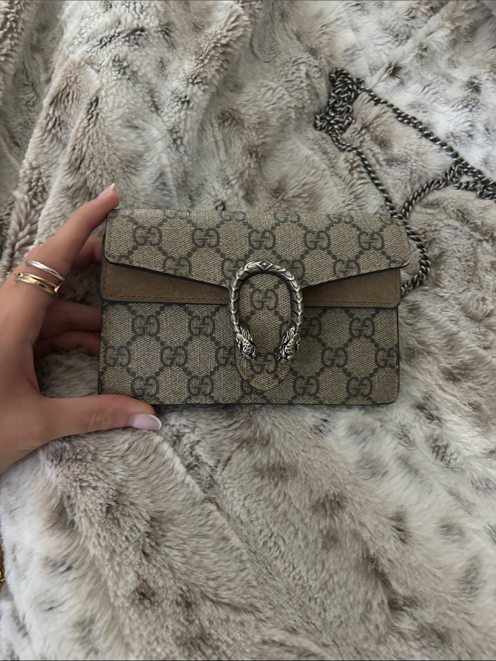 Gucci Beige/Brown GG Supreme Dionysus Crossbody